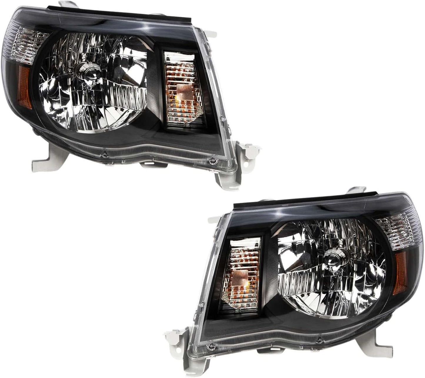 TRQ 2 Piece Headlight Assembly Set for Toyota Tacoma 2005-2011