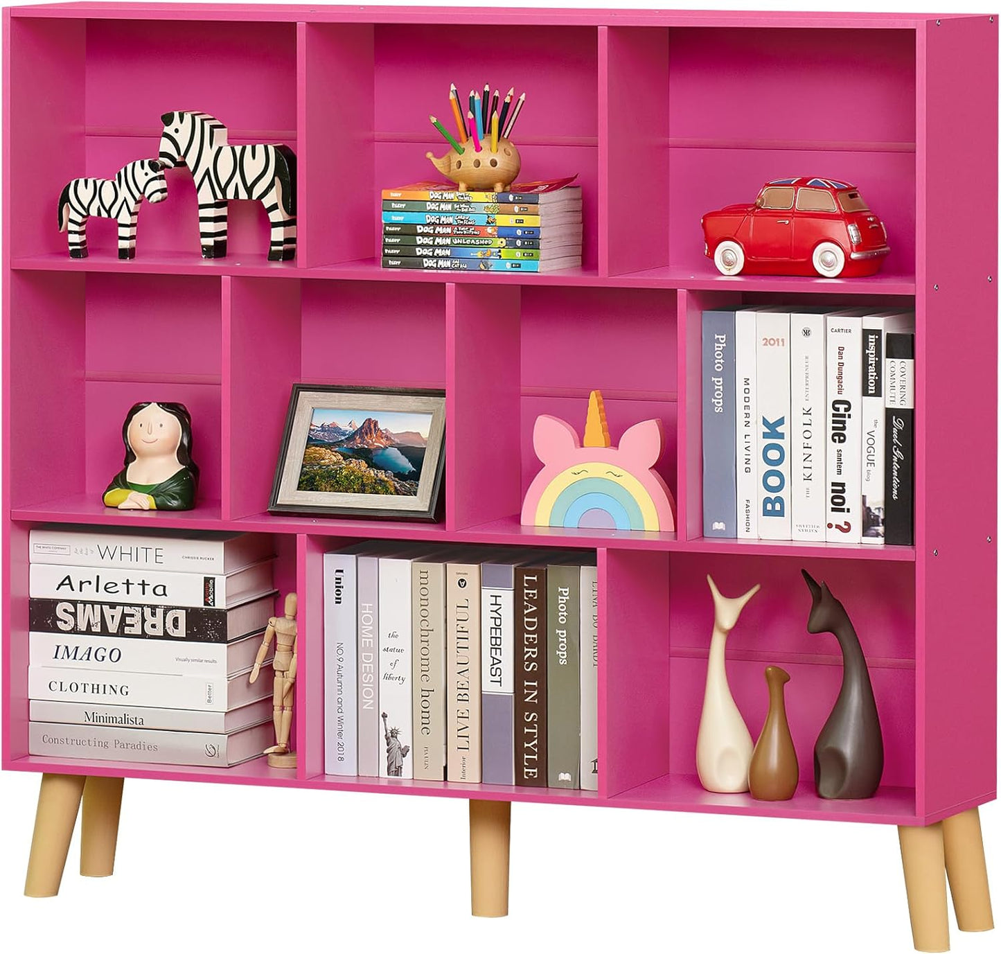 Modern 10 Cube Bookshelf with Legs for Stylish Storage Solutions