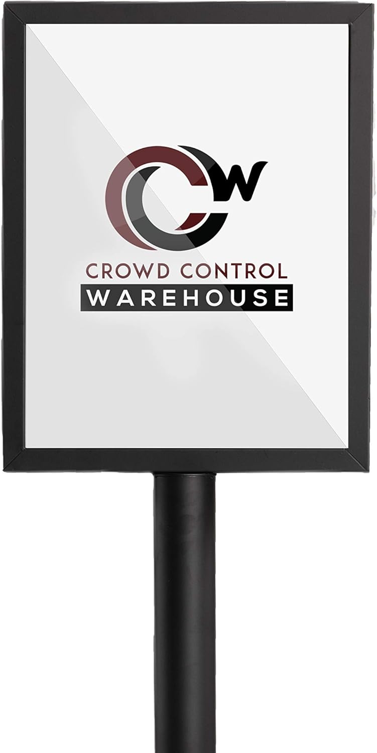 Crowd Control Pedestal Floor Sign Frame for Vertical Posters