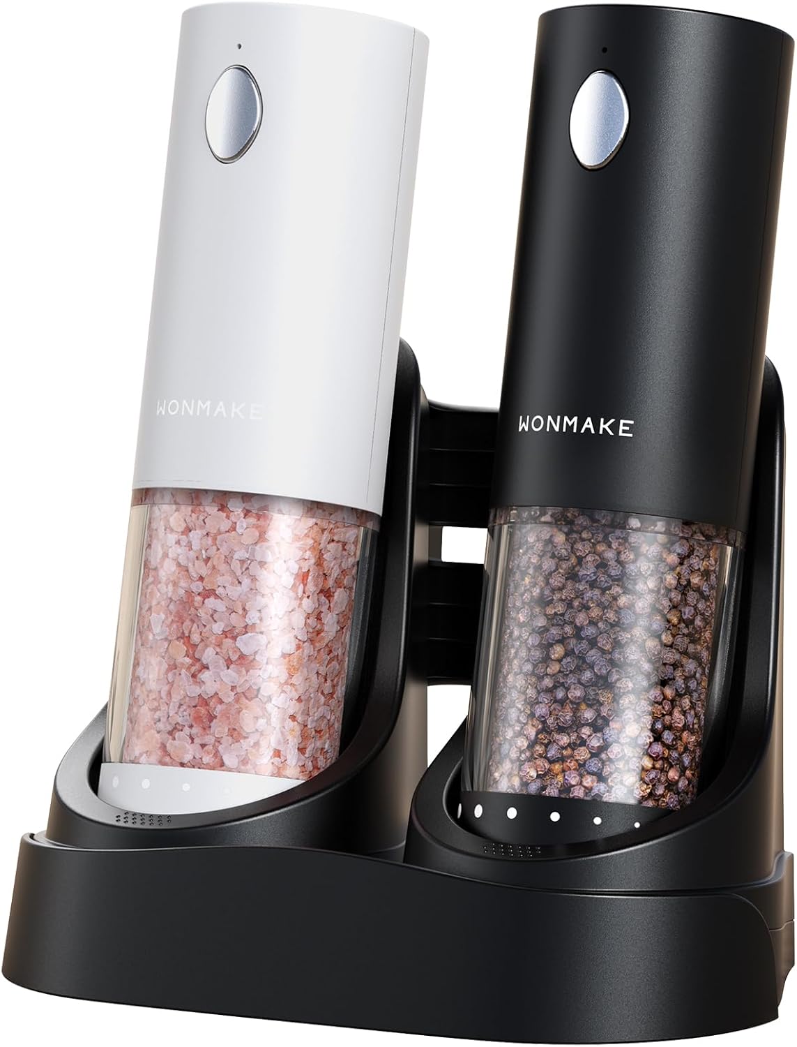 Electric Salt and Pepper Grinder Set with Adjustable Coarseness