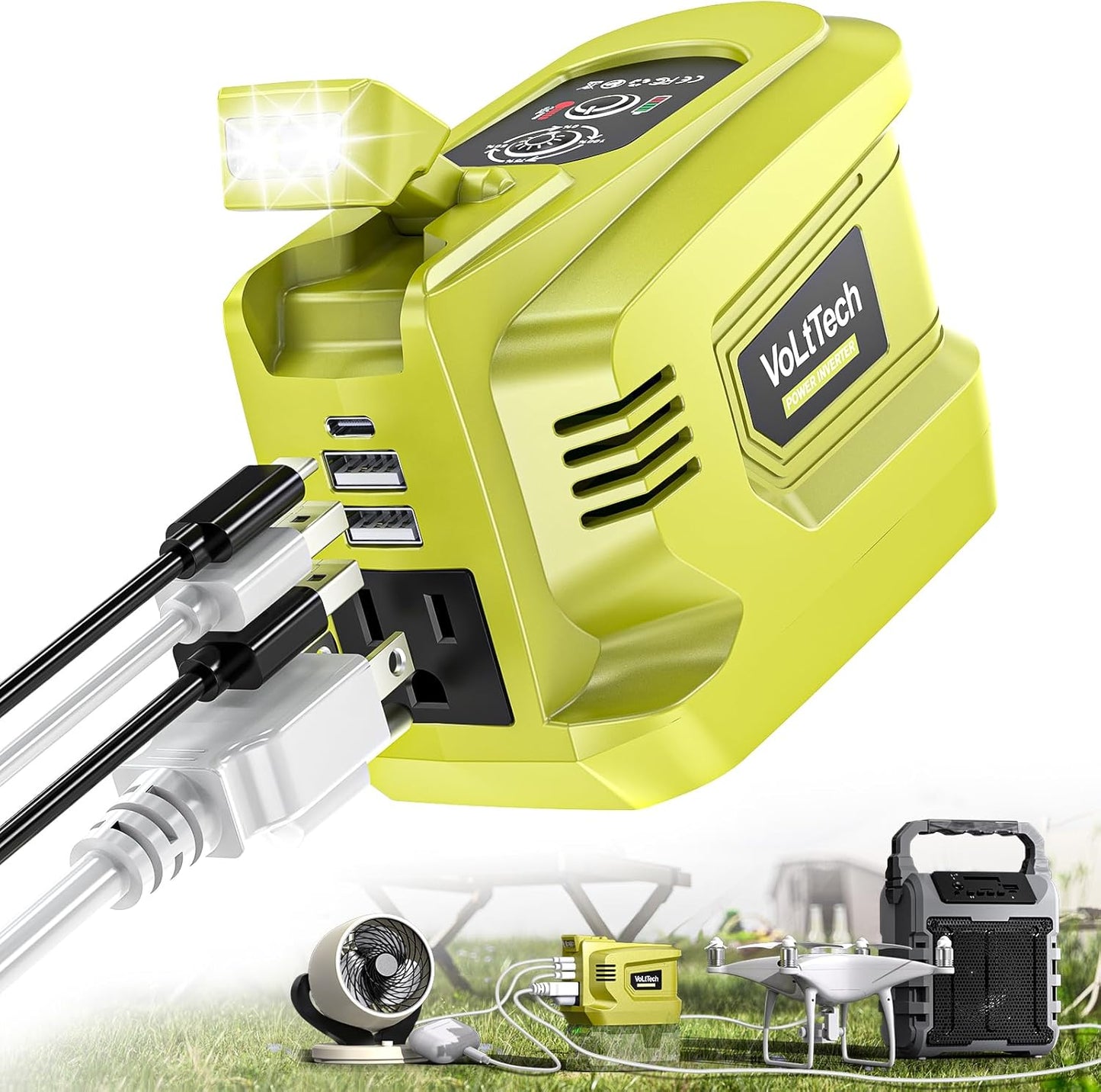VoLtTech 200W Power Inverter for Ryobi 18V Battery