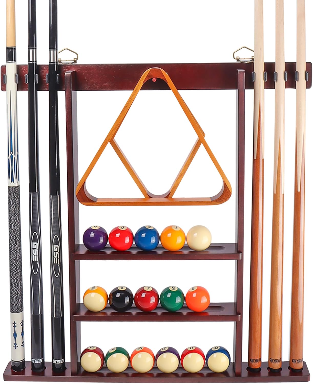 GSE Games & Sports Expert Wall Mount Rack for Cue Sticks