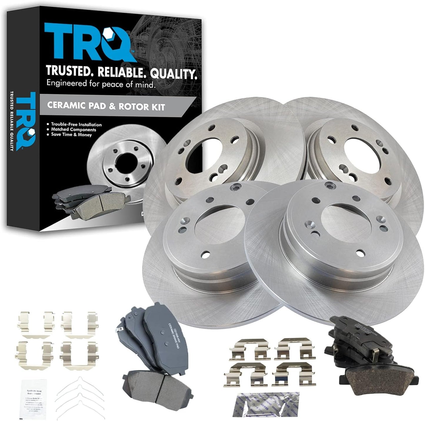 TRQ Brake Pad & Rotor Kit for 2018 Kia Optima - Direct Fit