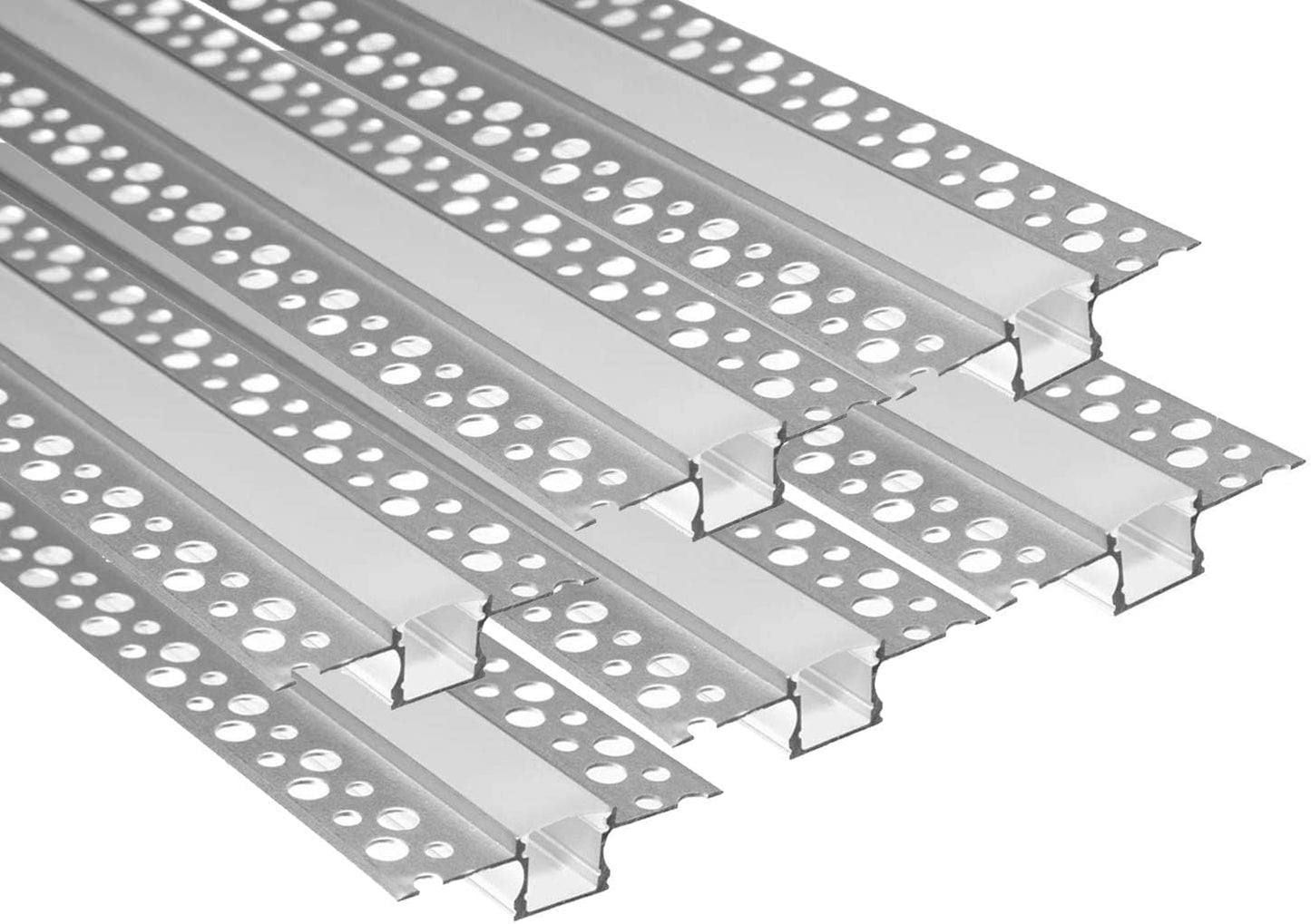 Plaster-in LED Aluminum Channel 6Pack for Seamless Lighting