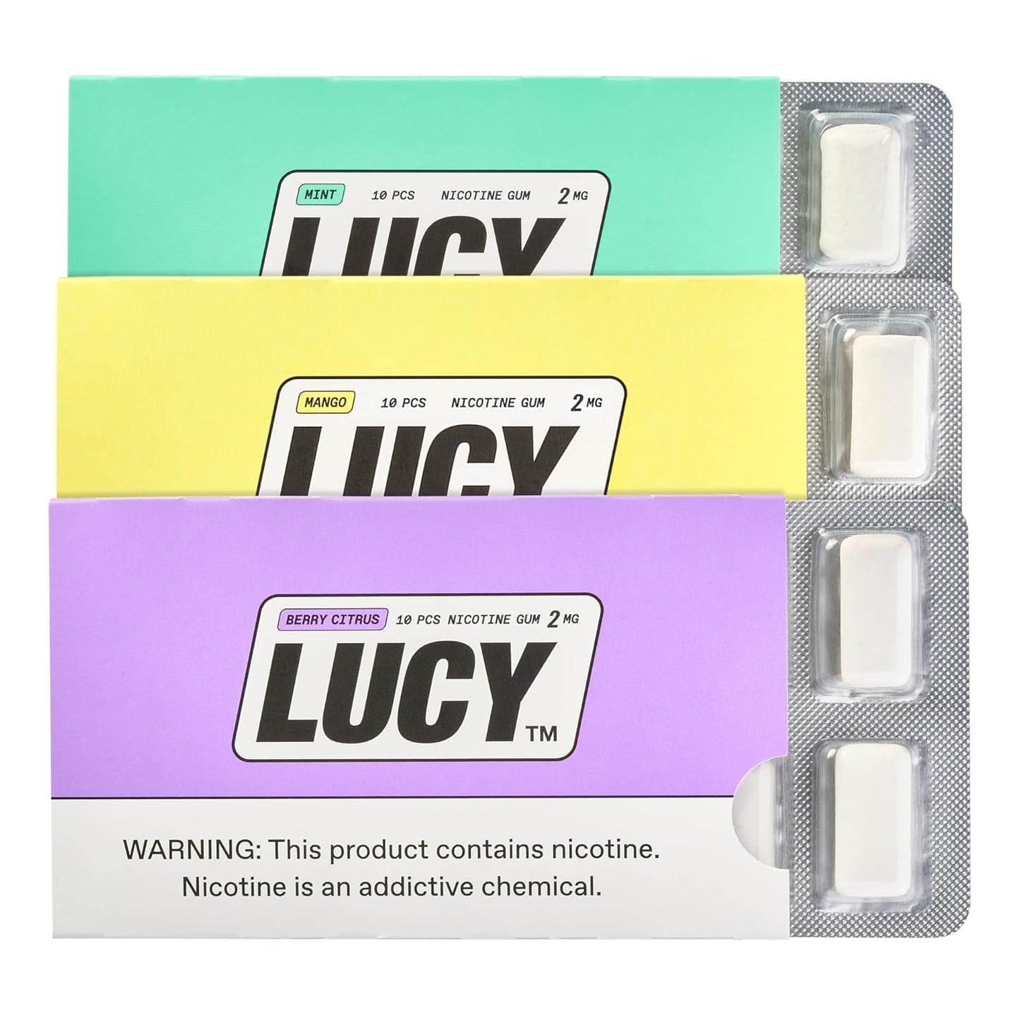 LUCY Nicotine Gum 2mg - Effective NRT for Quitting Smoking