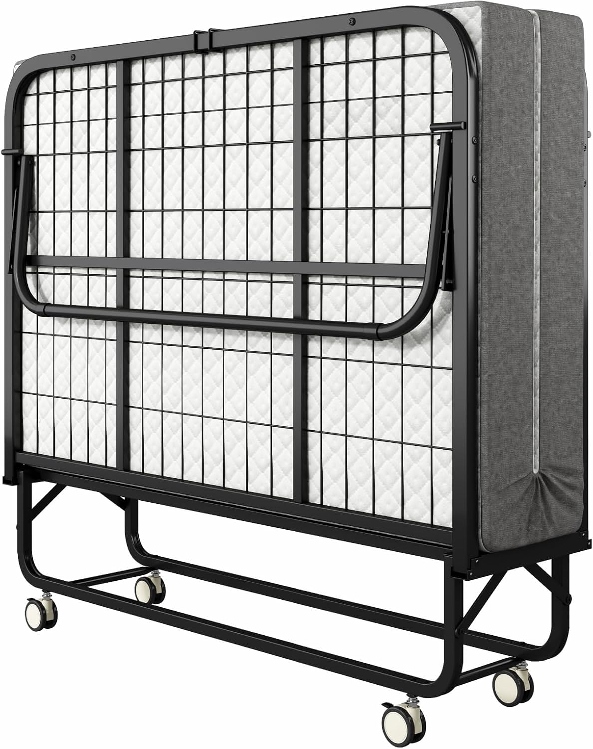 Folding Bed with Mattress for Adults - Portable Twin XL Size