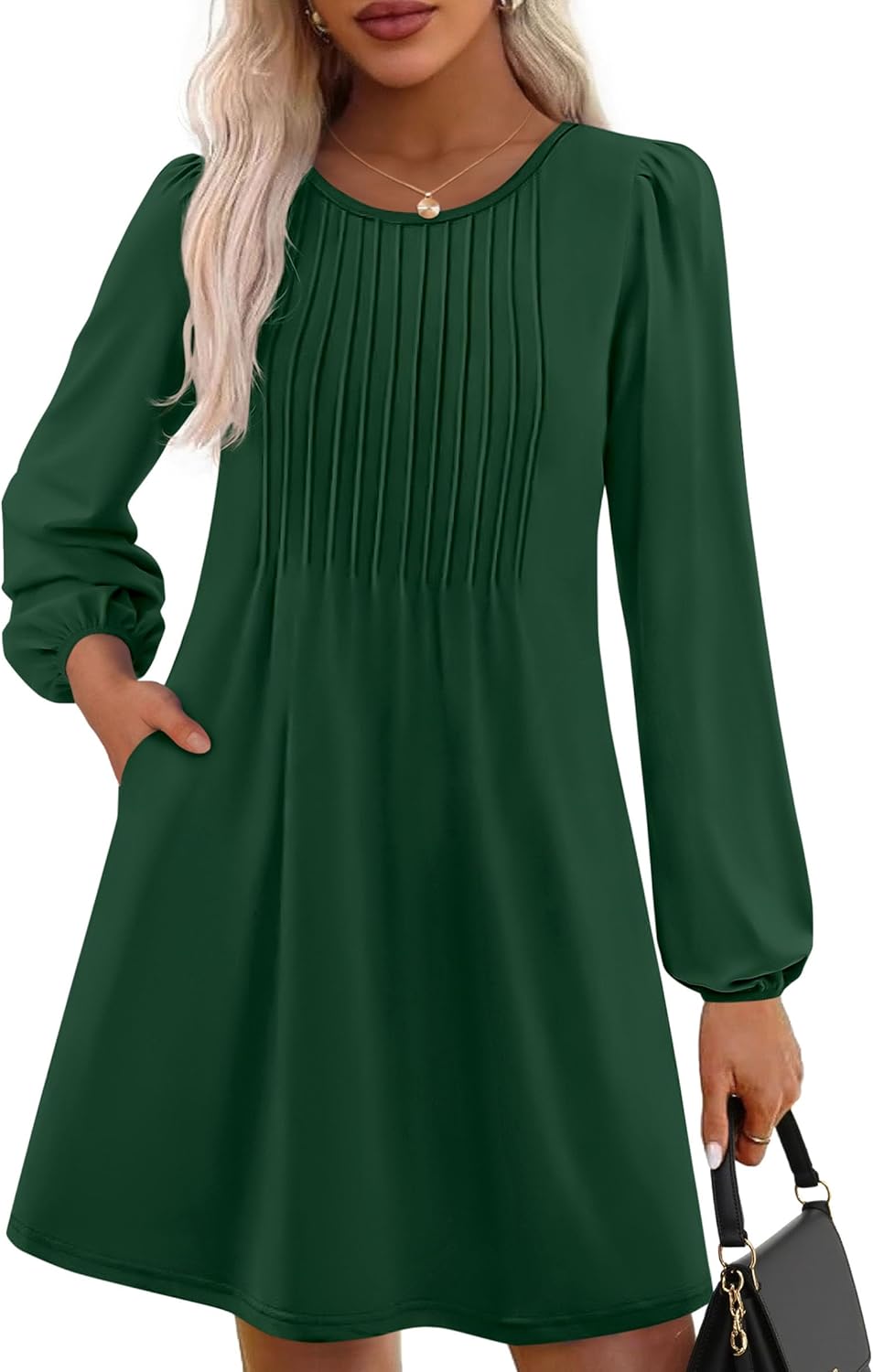 PRETTYGARDEN Fall Dresses for Women - Long Sleeve Mini Dress