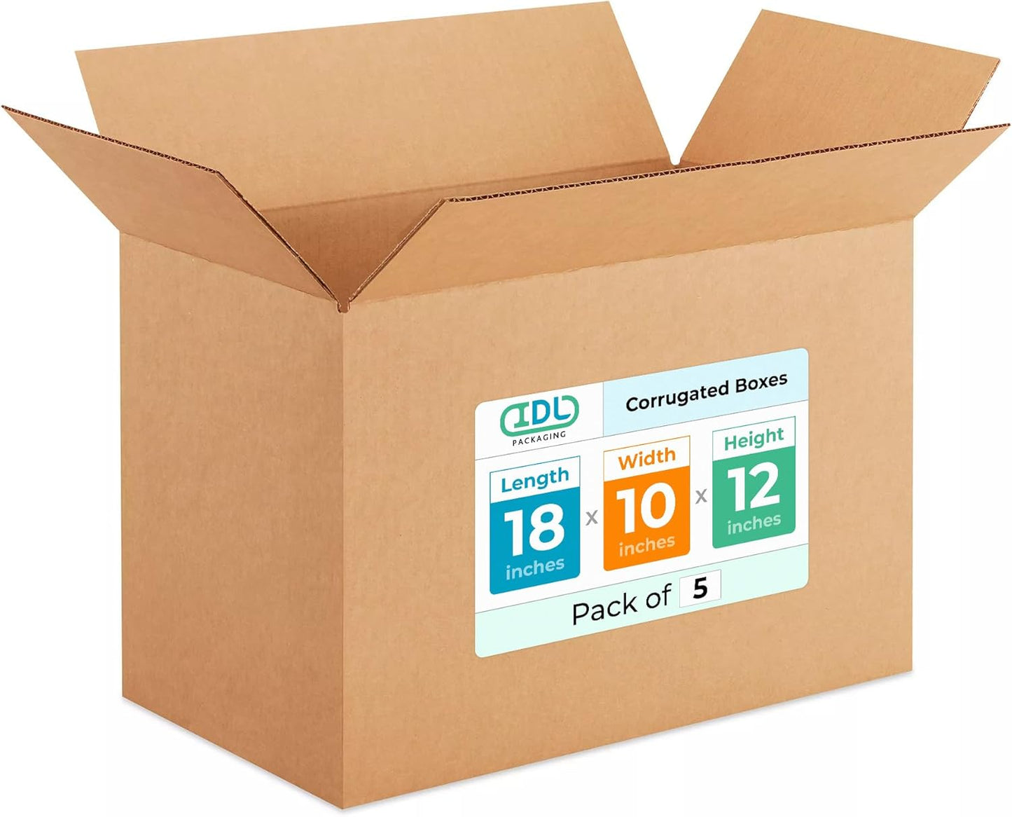 Medium Shipping & Moving Boxes - Extra Strength 200 lb - 5-Pack
