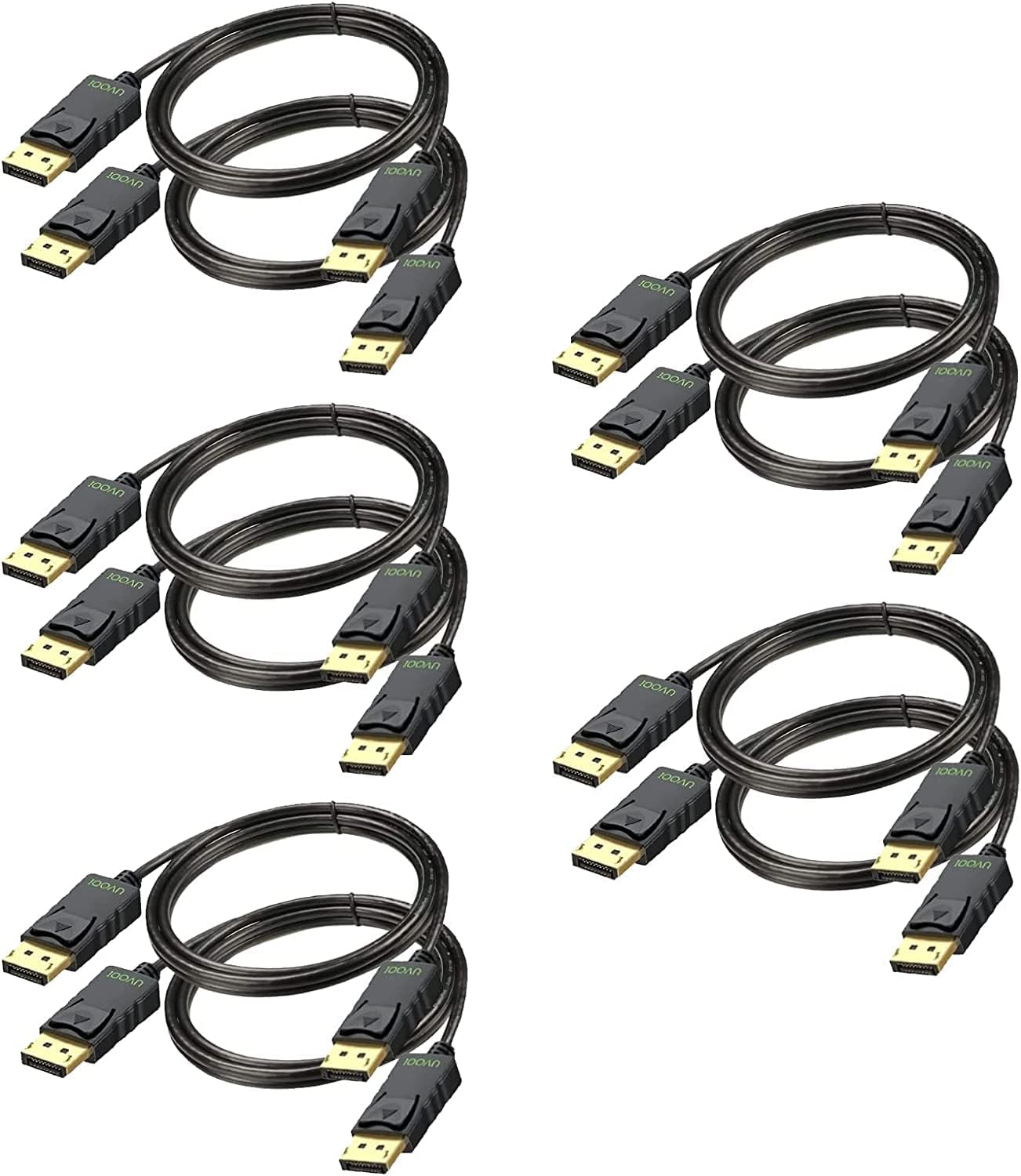 DisplayPort to Cable 6FT 10-Pack for 4K and 2K Displays