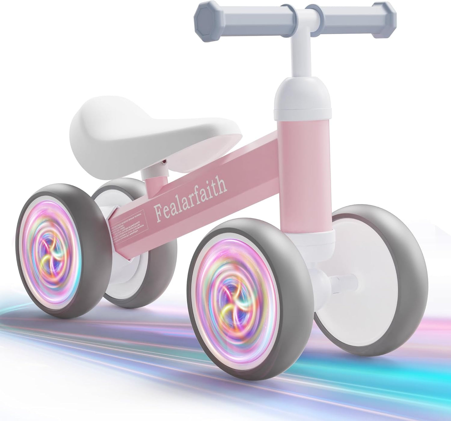Colorful Lighting Balance Bike for 1 Year Olds - Safe & Fun