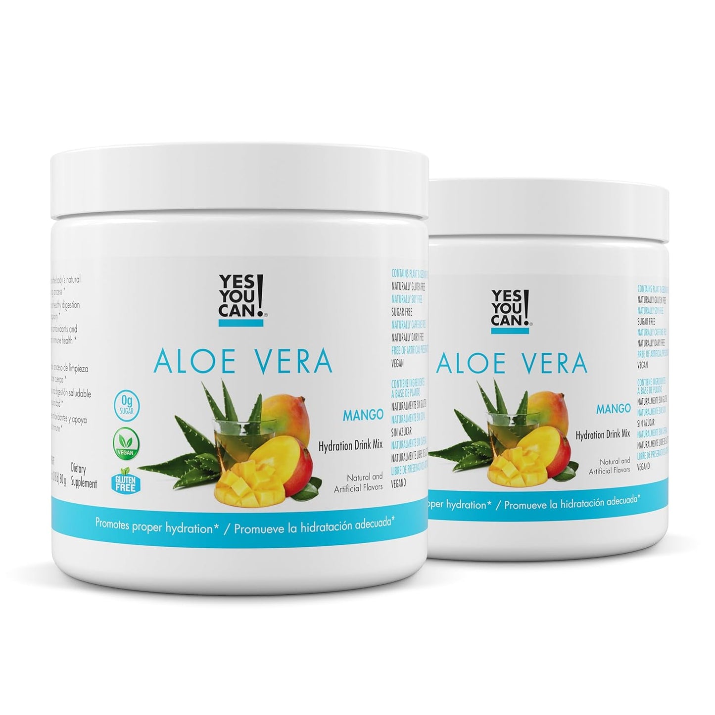 Organic Aloe Vera Powder Drink Mix for Hydration - Mango Flavor