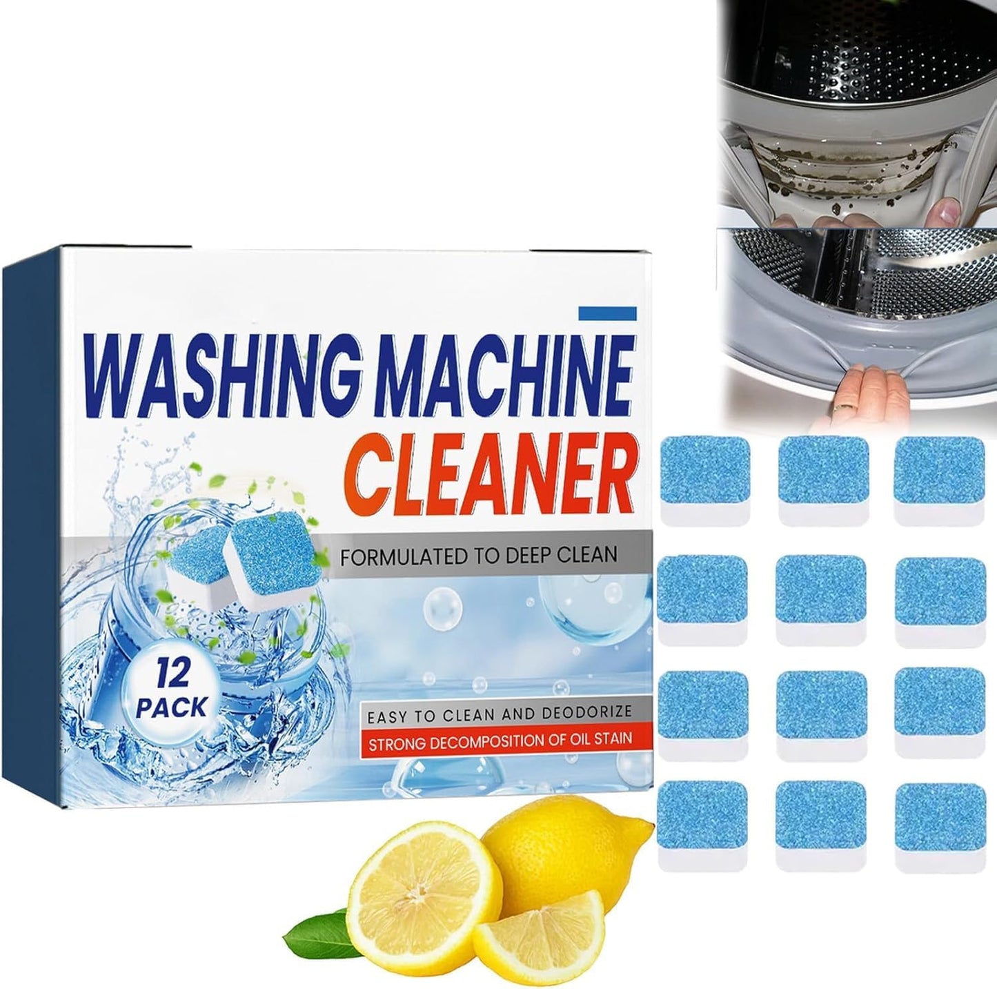 Deep Clean Washing Machine Tablets - Eliminate Odors & Ensure Lasting Freshness!