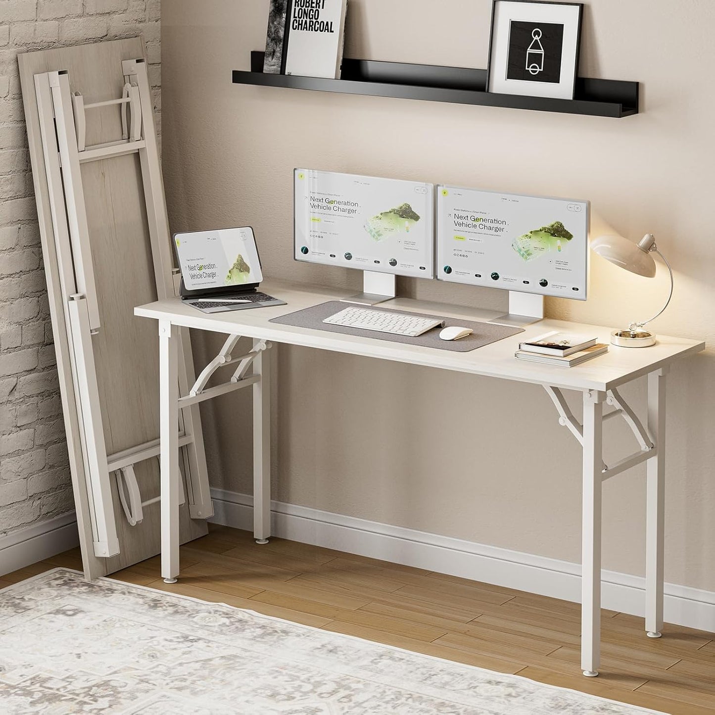 Frylr Small Folding Computer Desk for Home Craft and Study Use