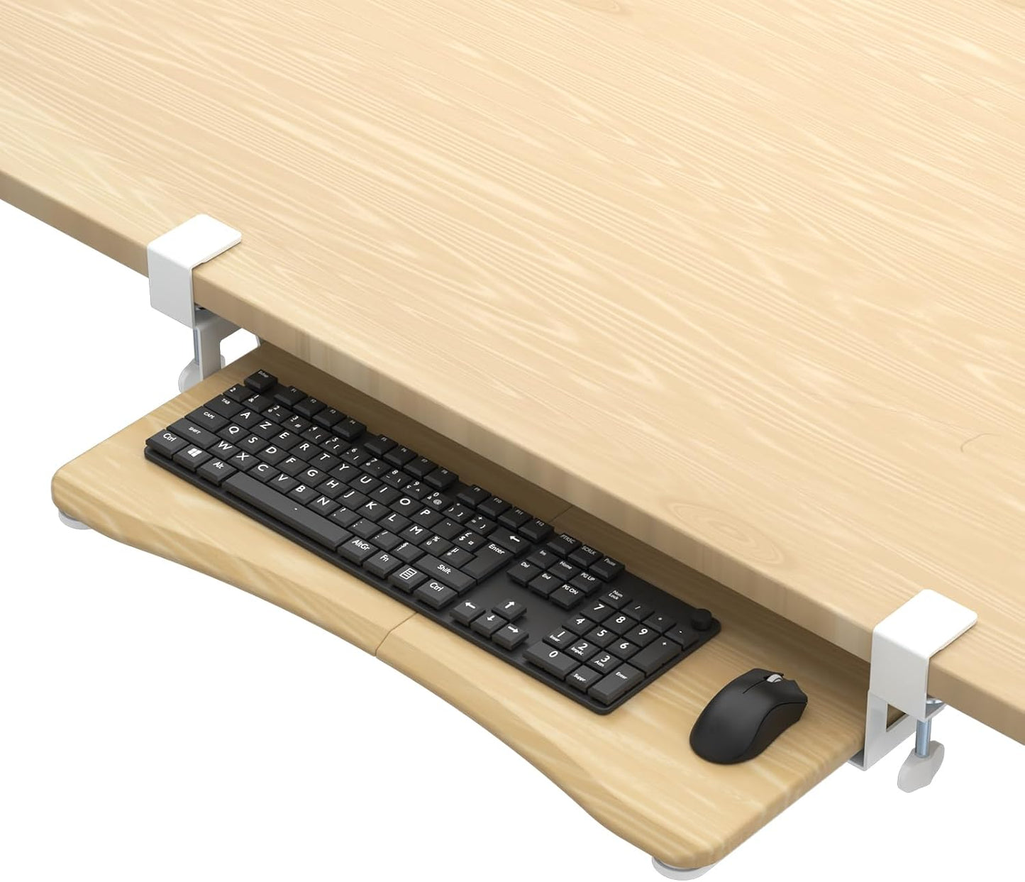 Suptek Keyboard Tray Under Desk Pull Out for Ergonomic Comfort