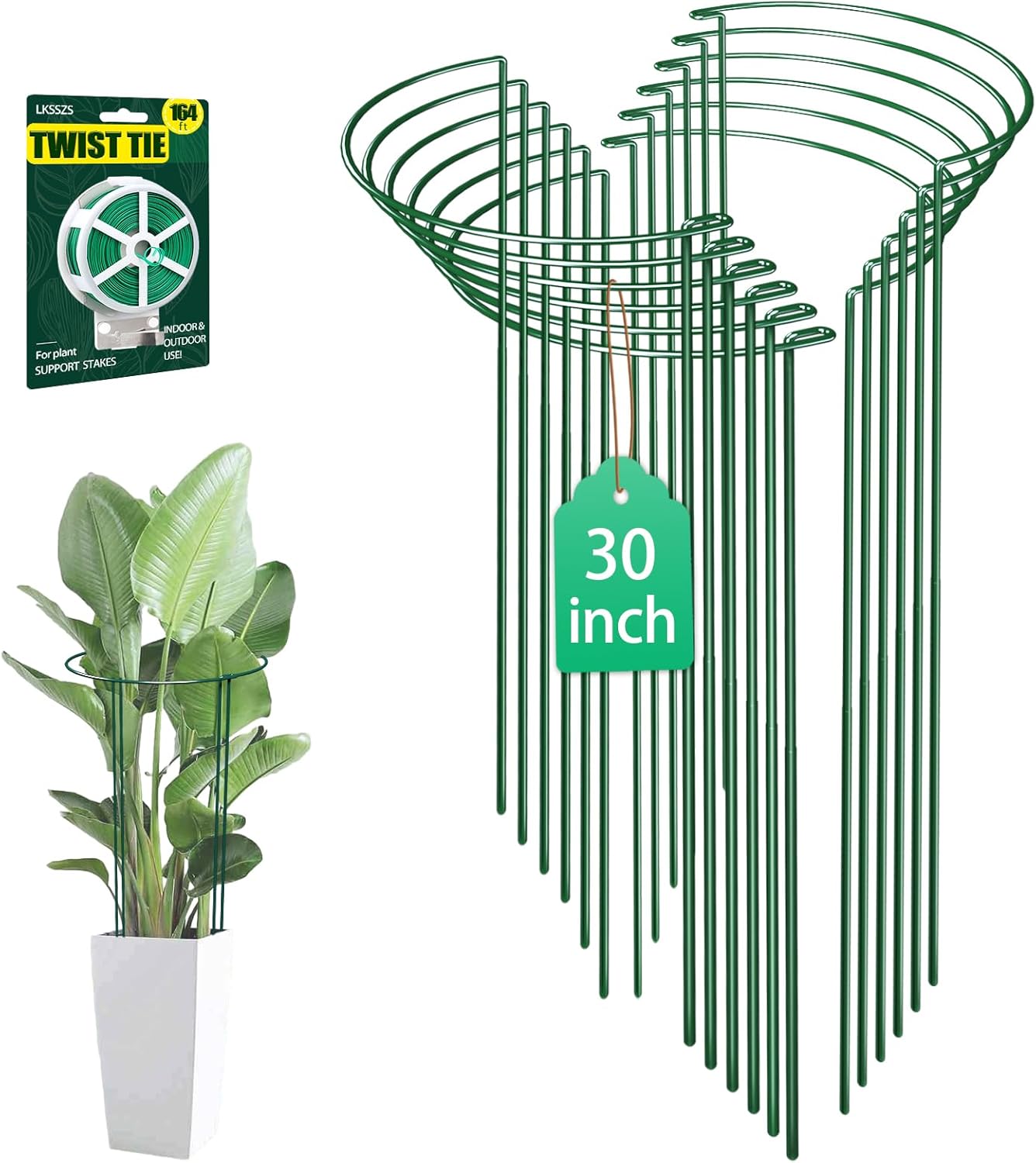 30 Inch Heavy-Duty Plant Support Stakes for Peonies and Tomatoes