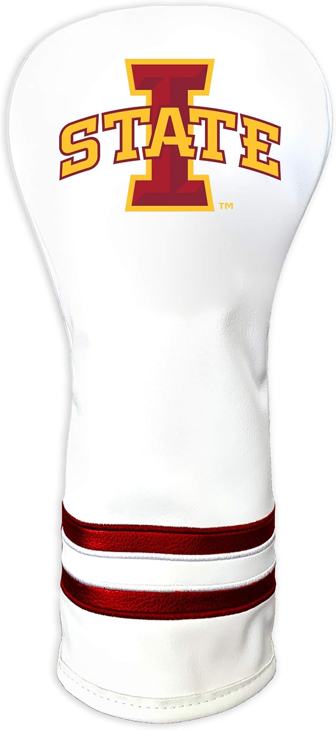 NCAA White Vintage Fairway Golf Club Headcover for Team Spirit
