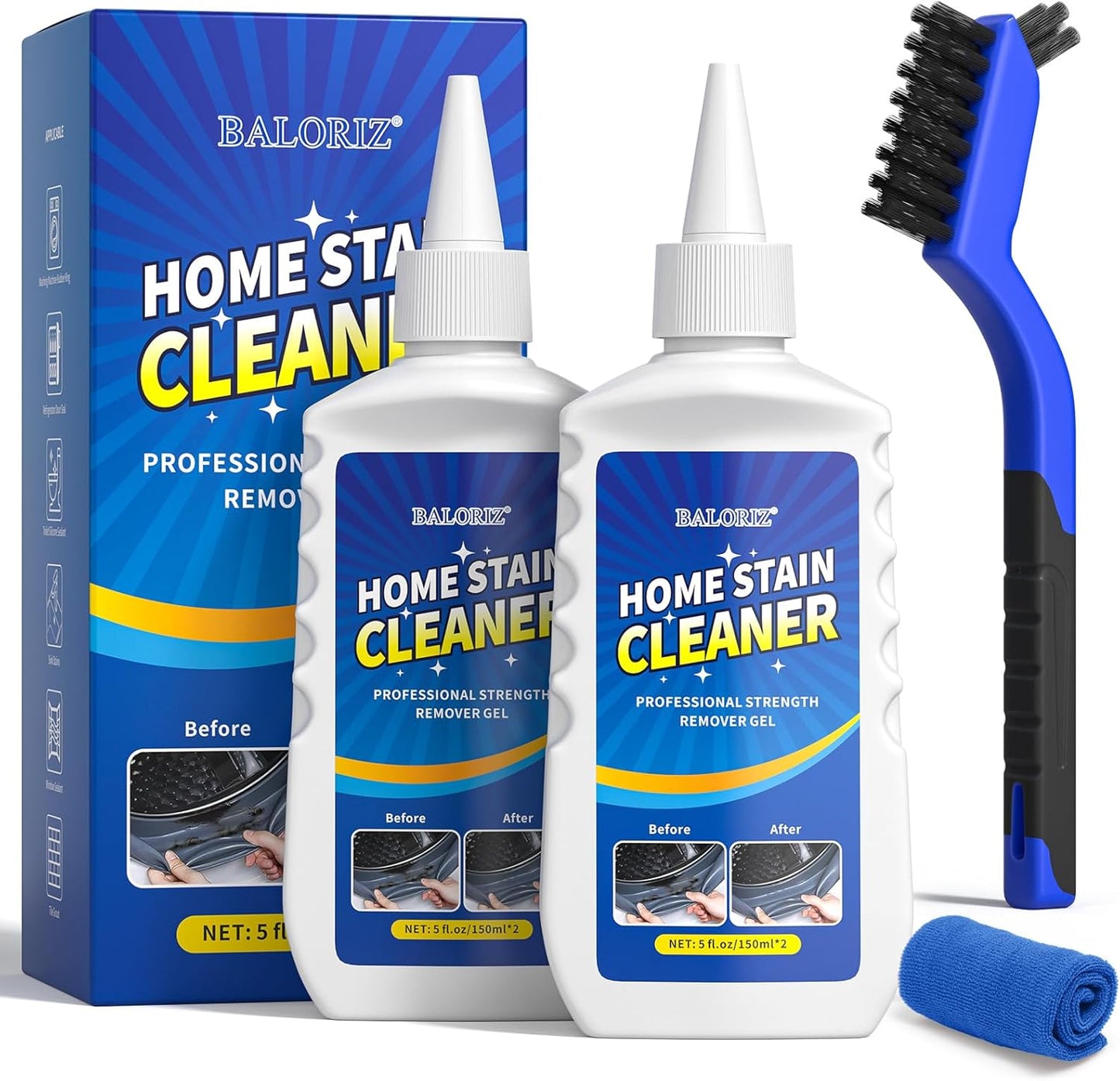 Powerful 2-Pack Washing Machine Cleaner Gel - Remove Stains Easily!
