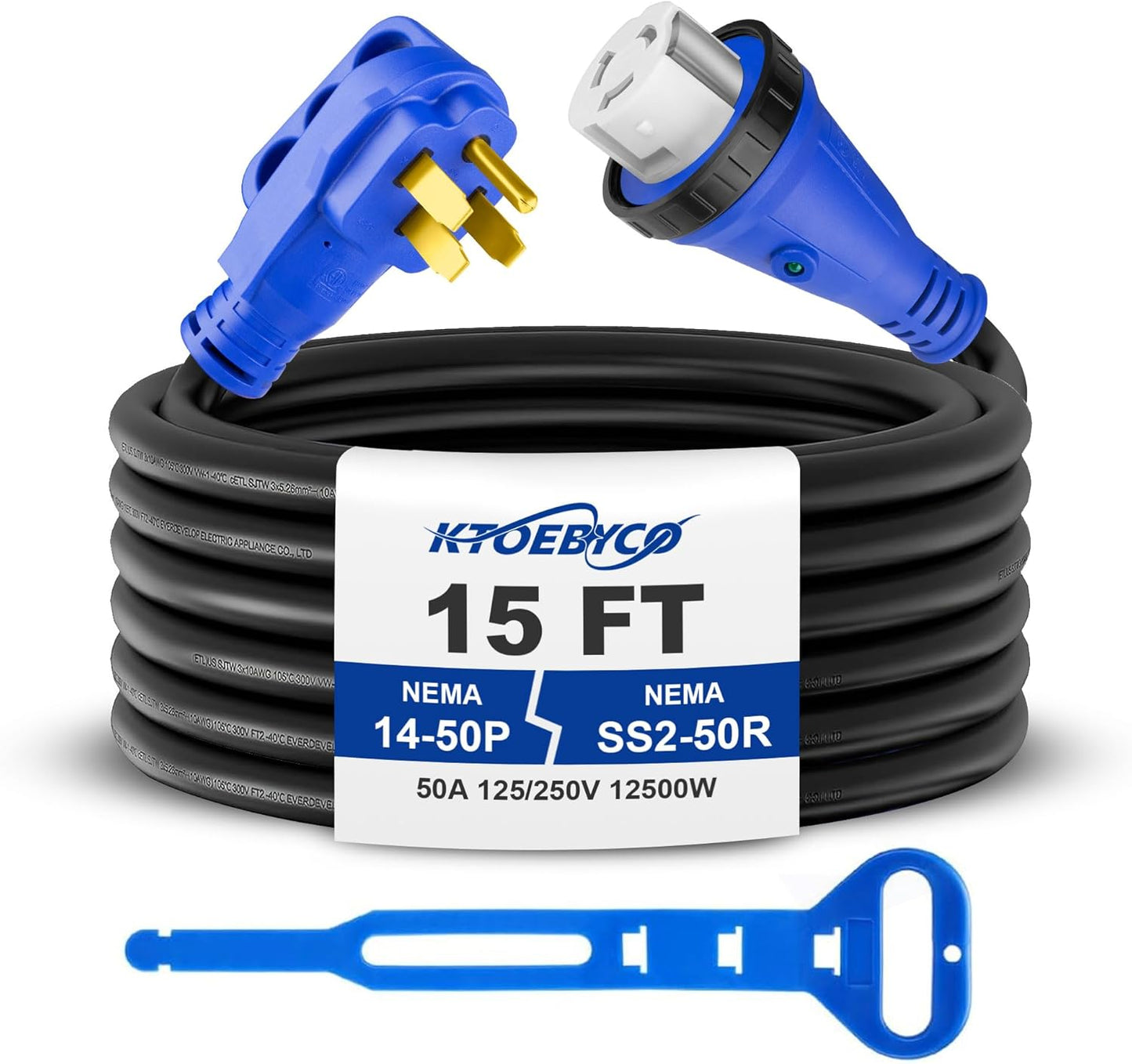 50 Amp 15FT RV Extension Cord for Reliable Power Supply
