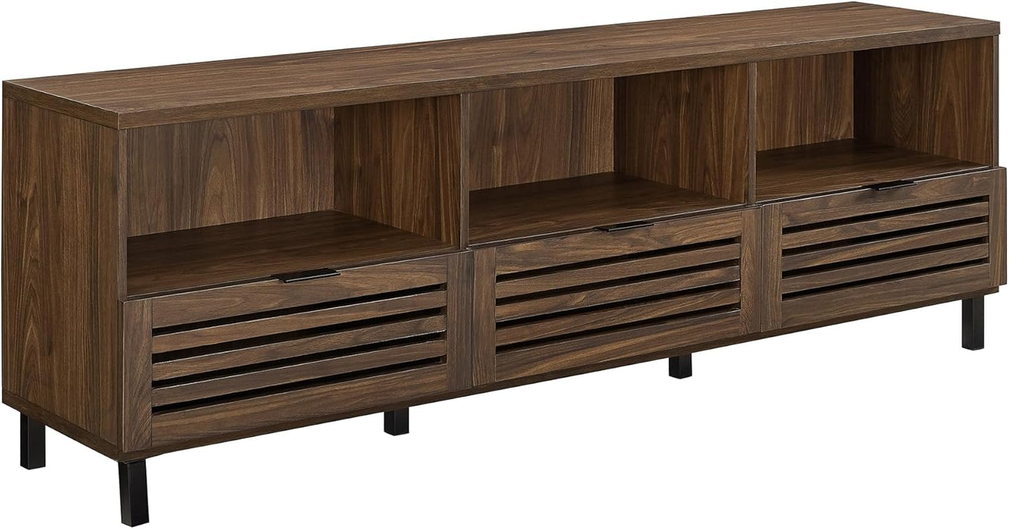 Modern Dark Walnut TV Stand for TVs up to 80 - Walker Edison