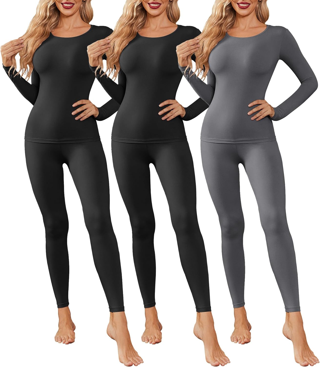 Ekouaer Thermal Underwear for Women Long Johns Cold Weather Set