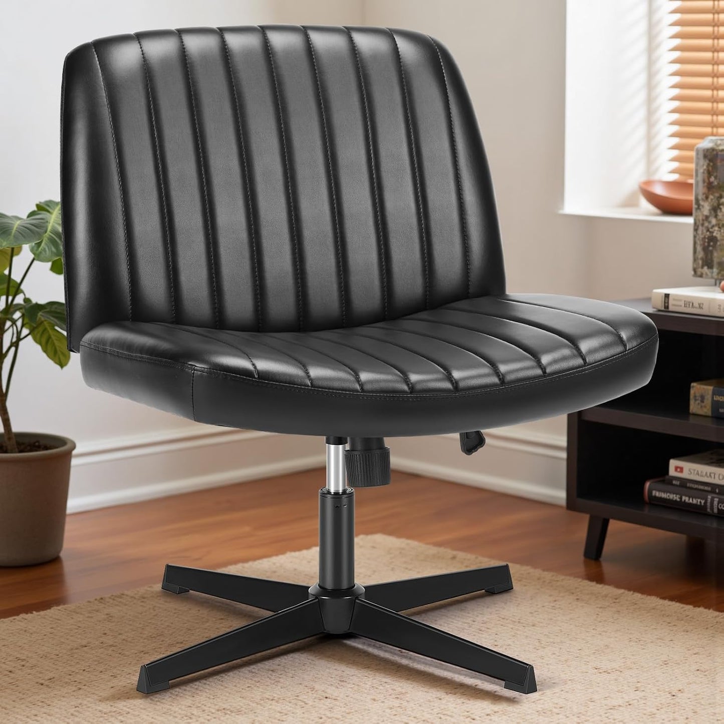 DUMOS Desk Chair No Wheels for Home Office and Vanity Use