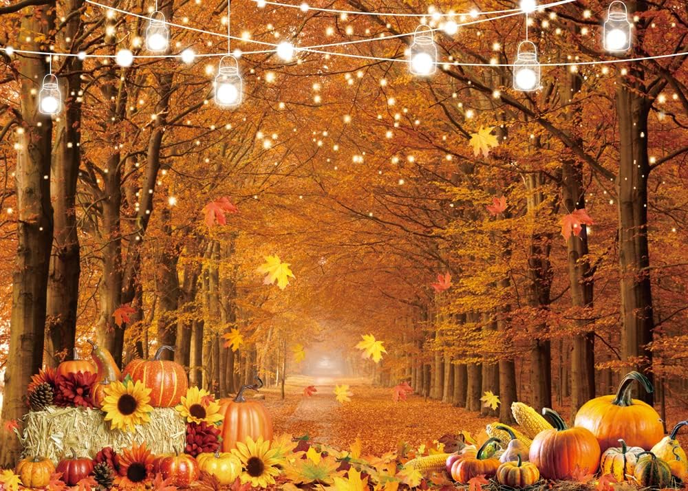 Fall Photography Backdrop for Autumn Forest Events and Parties