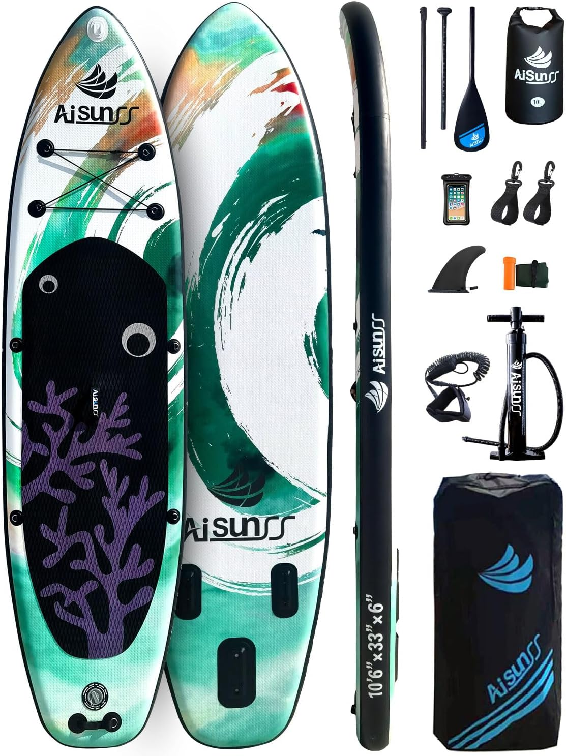 Inflatable Paddle Board for All Skill Levels - Wide SUP Board