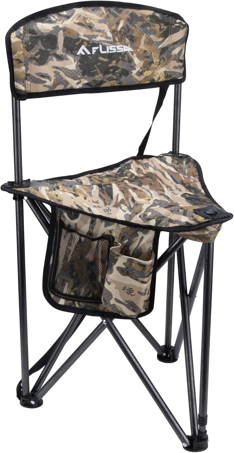 FLISSA Portable Hunting Chair - Backrest & Foldable