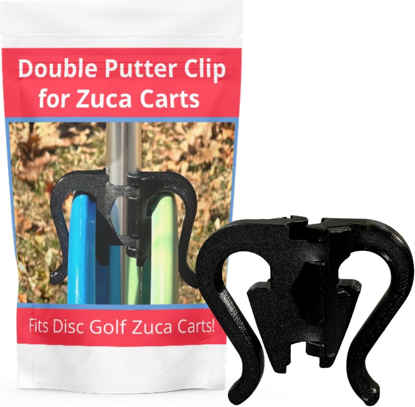 Zuca Disc Golf Cart Putter Clip - Holds 2 Putters!