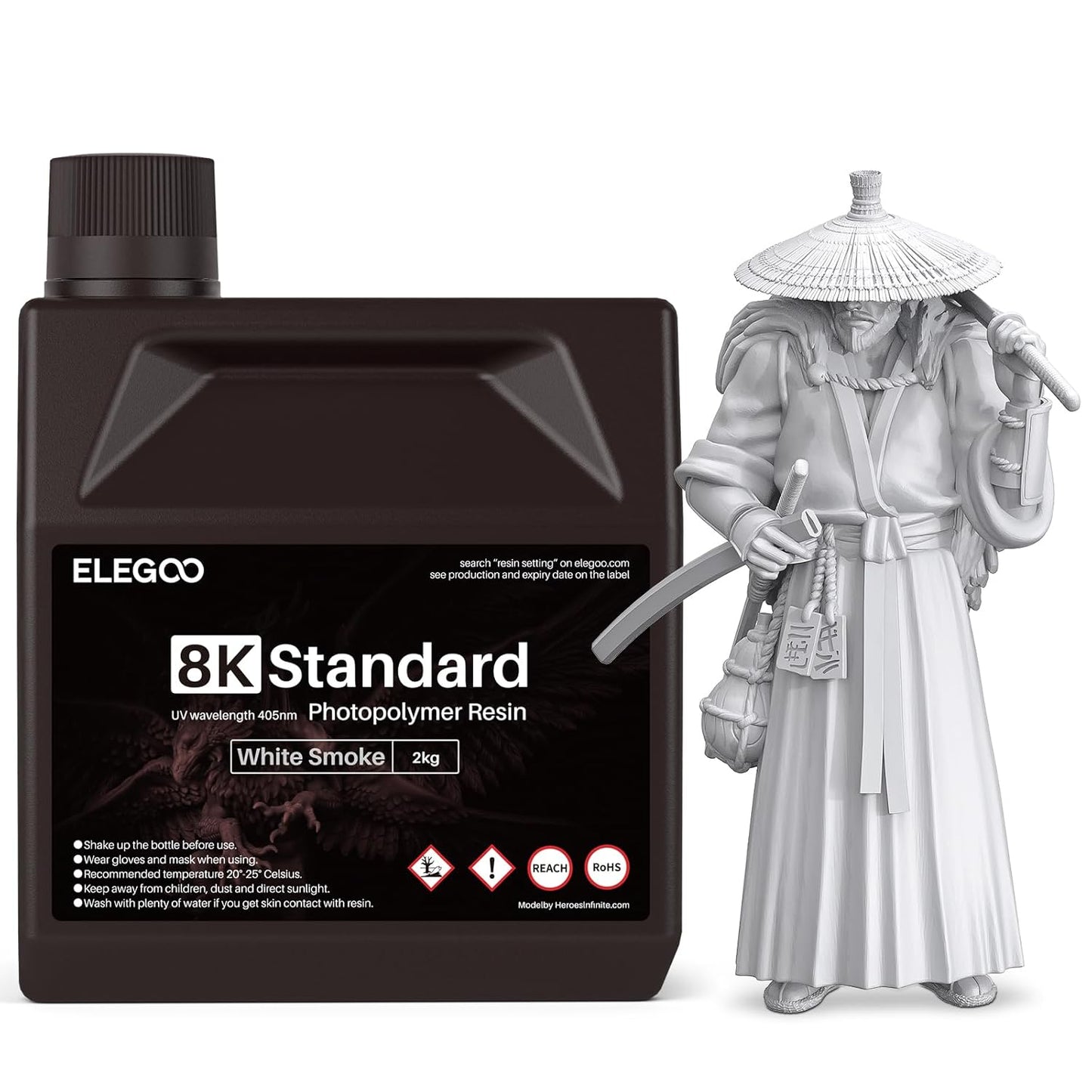 ELEGOO 8K Standard Resin for High Precision 3D Printing