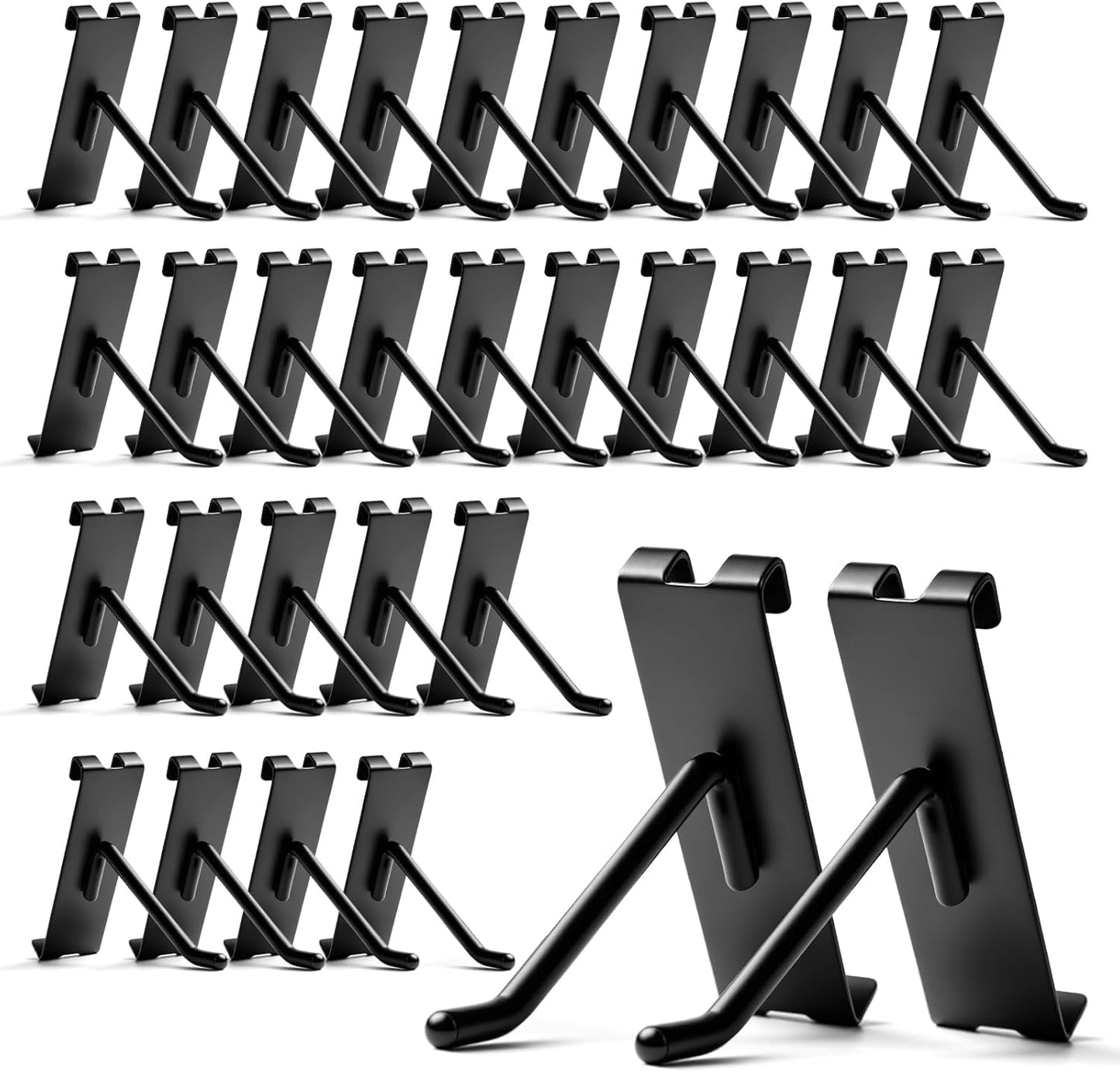 Gridwall Hooks 4 Inch - 60 Pack Metal Display Hooks for Retail