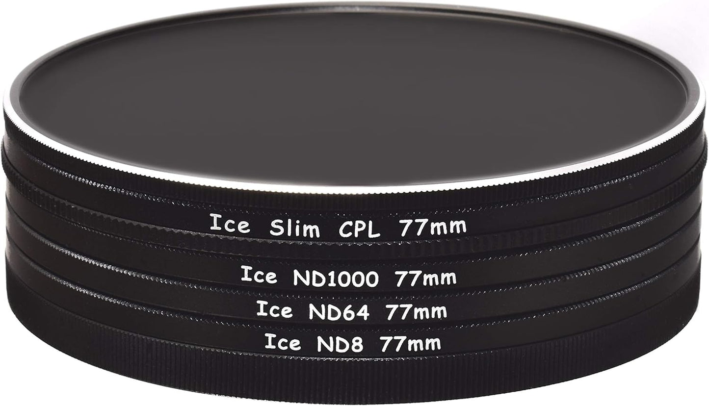 ICE 77mm Slim CPL ND Filter Stack Cap Set for Photographers