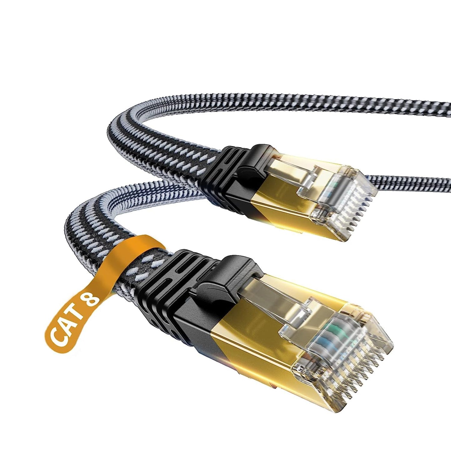 DanYee CAT8 Ethernet Cable 6.5FT 2PACK - High Speed STP Wires