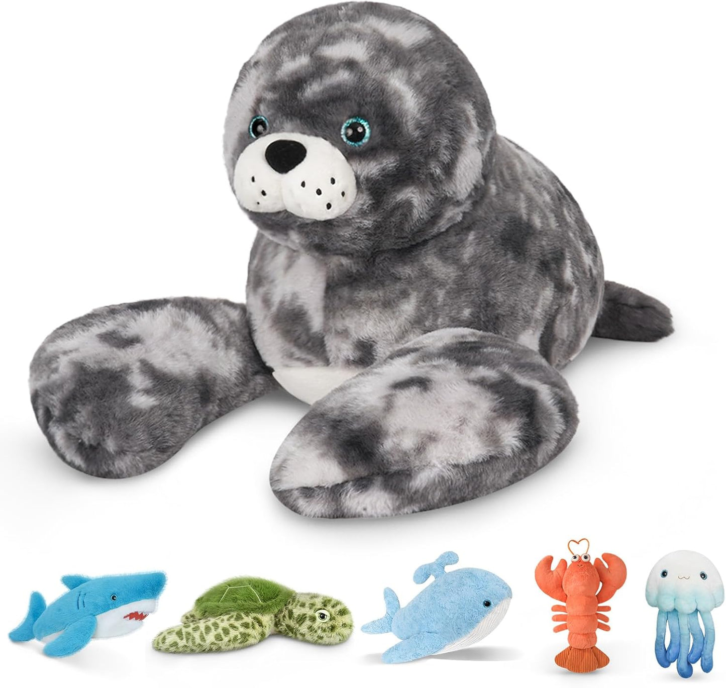 Niuniu Daddy 23in Weighted Seal Plush for Kids and Adults