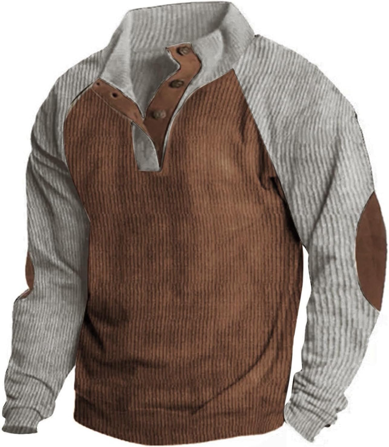 Big & Tall Button Collar Hoodie - Lightweight & Casual