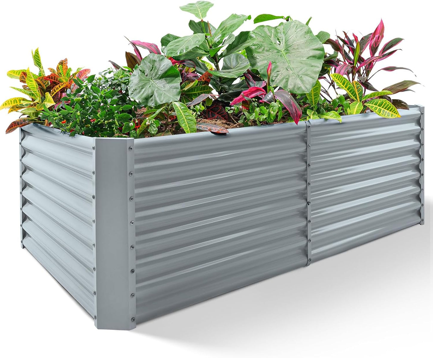 Land Guard 842ft Galvanized Raised Garden Bed for Vegetables