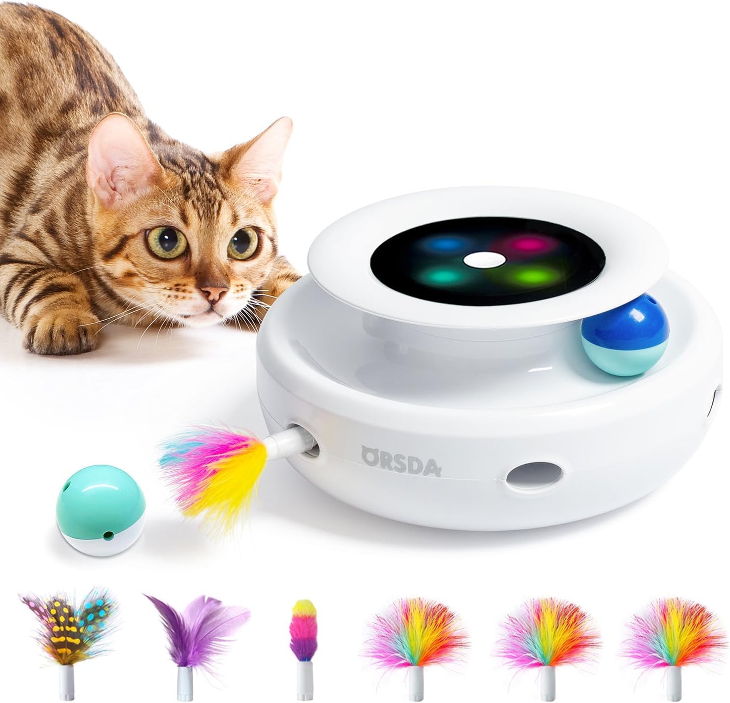 ORSDA 2in1 Interactive Cat Toys - Endless Entertainment!
