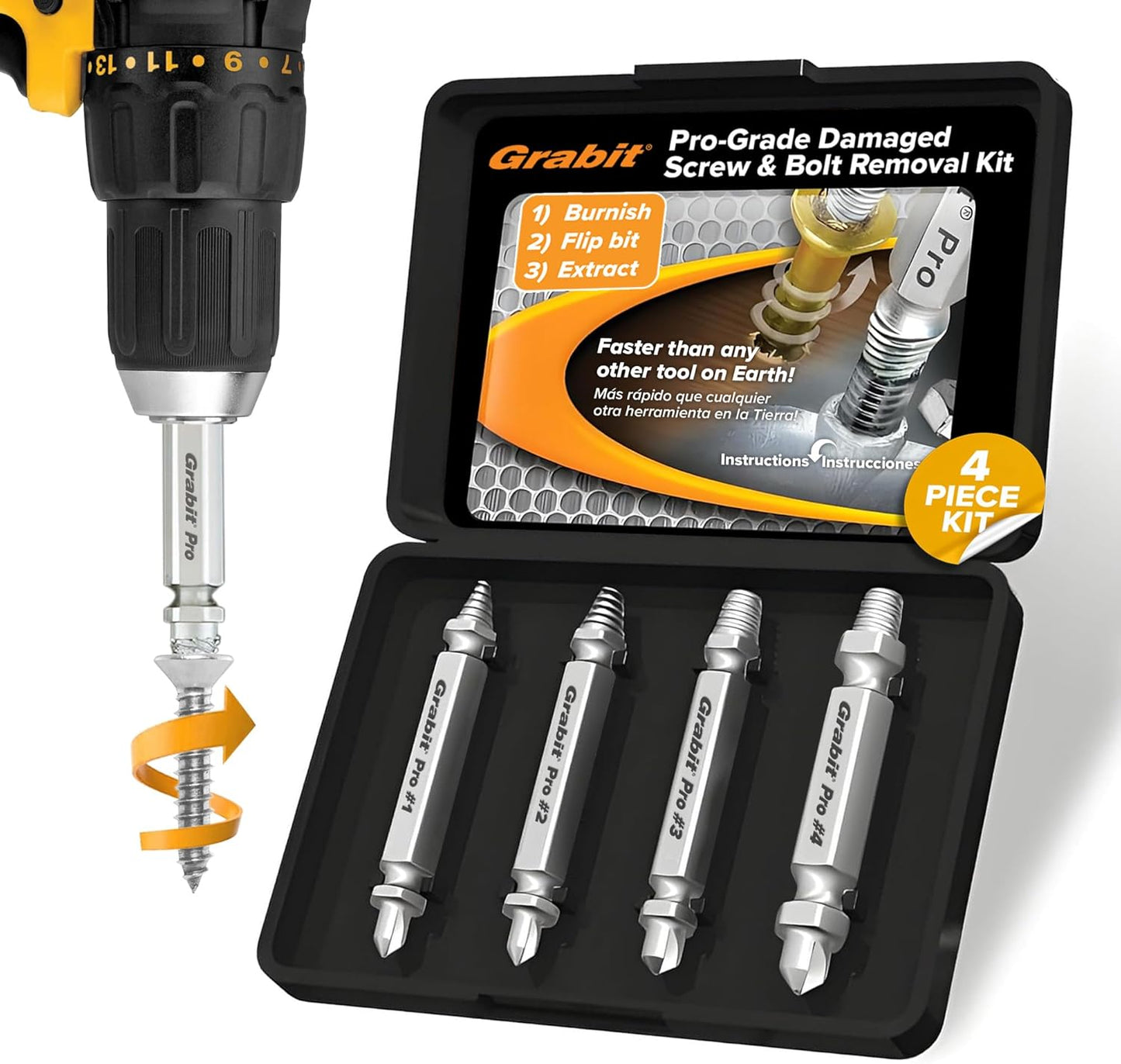 Alden 8440P Pro Grabit Broken Bolt Extractor Kit - USA Made