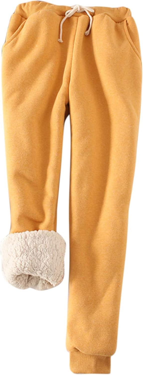 Yeokou Womens Sherpa Lined Sweatpants for Ultimate Comfort