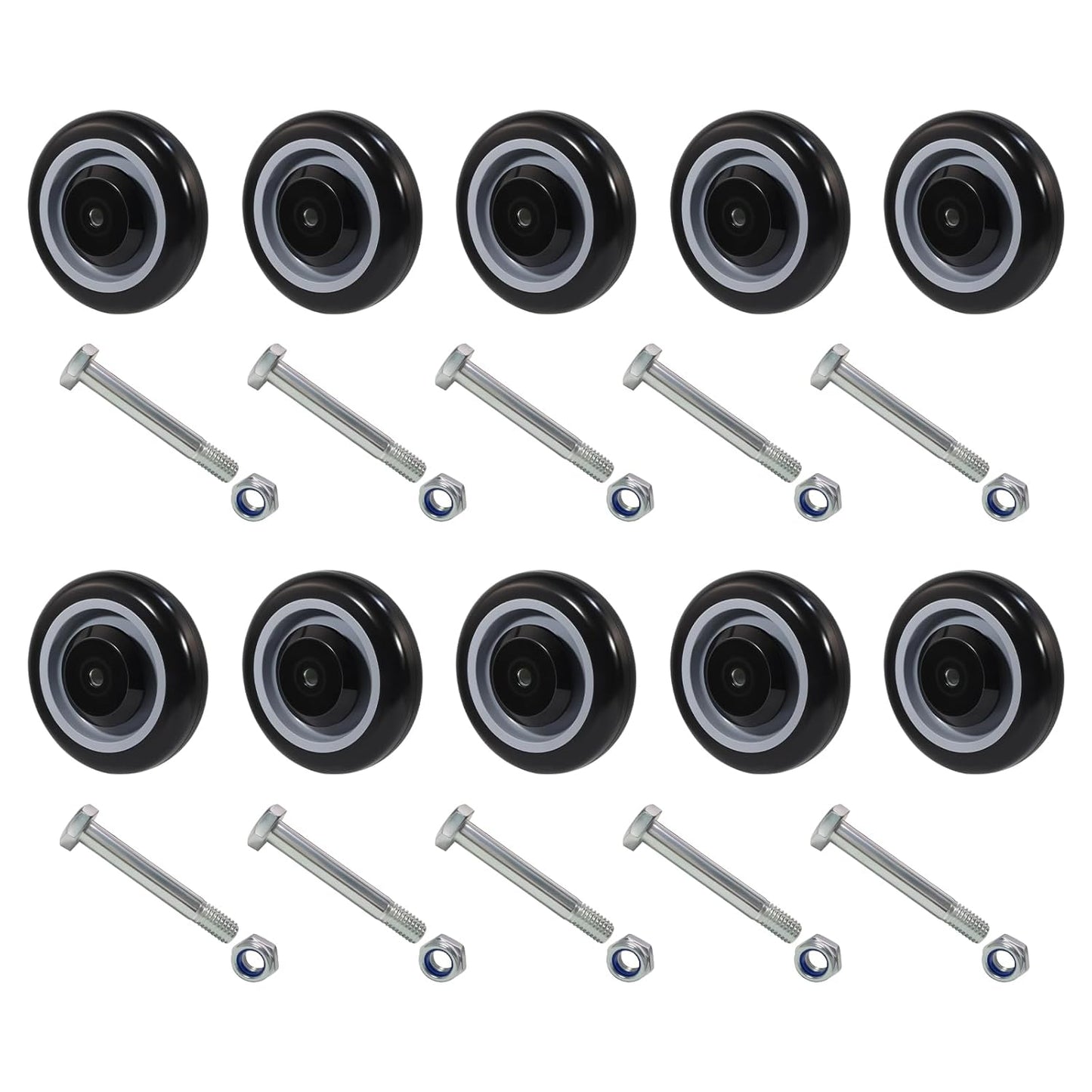 5 Inch Shopping Cart Wheels for Smooth and Quiet Rolling