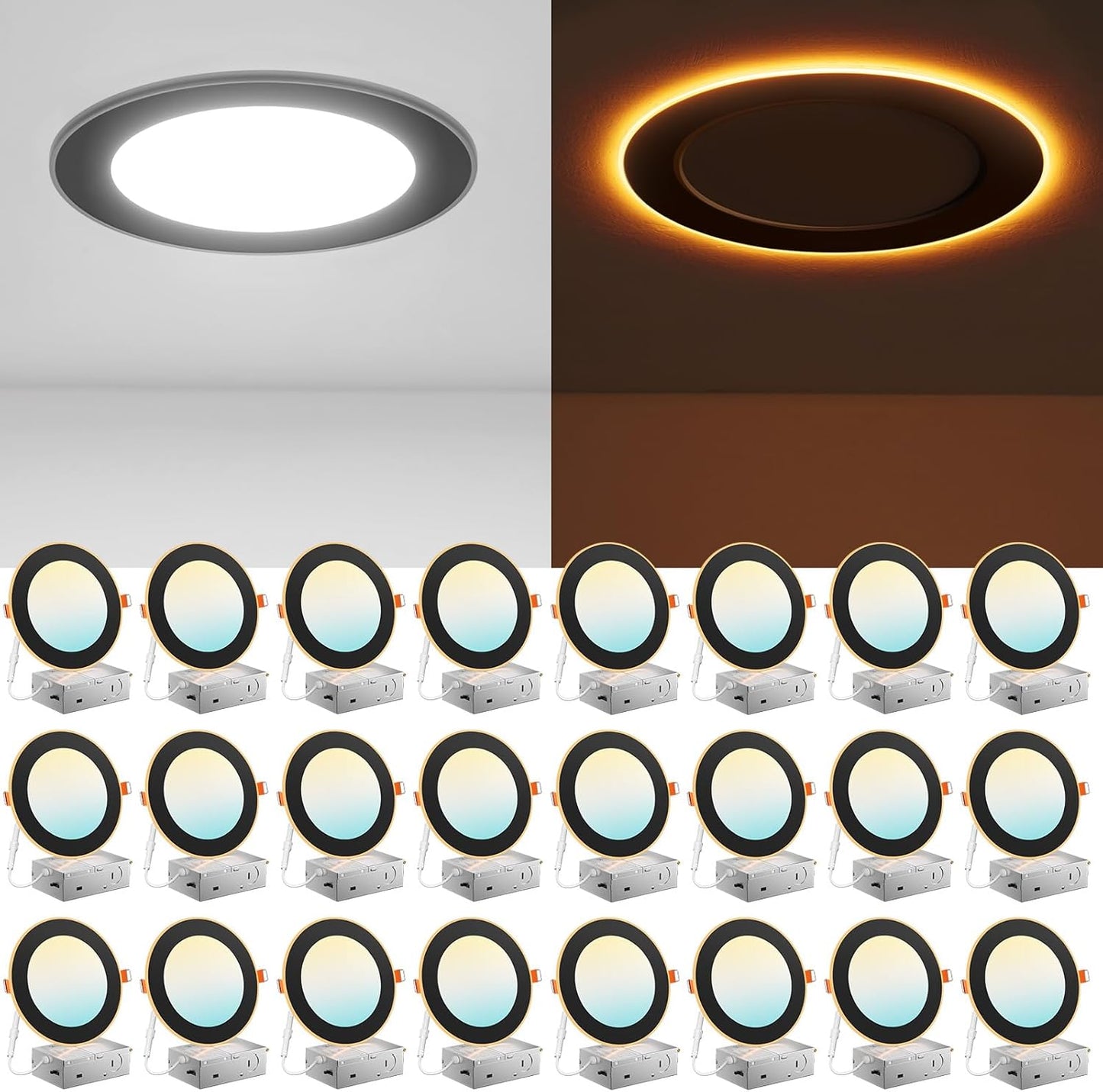 Amico 24 Pack Black 6 Inch LED Recessed Ceiling Light Review
