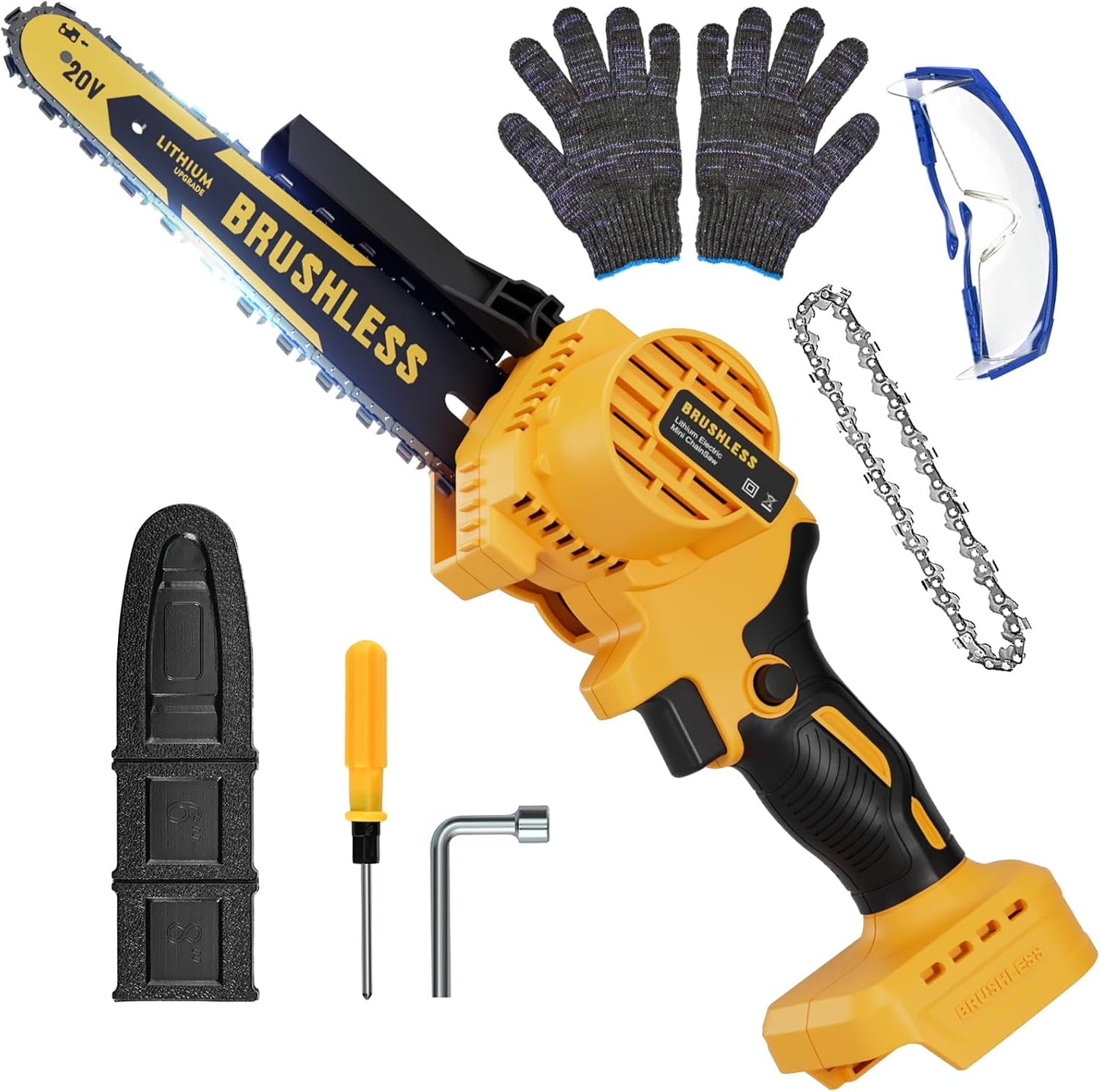 Cordless Mini Chainsaw 8 Inch for Dewalt by Vetoper