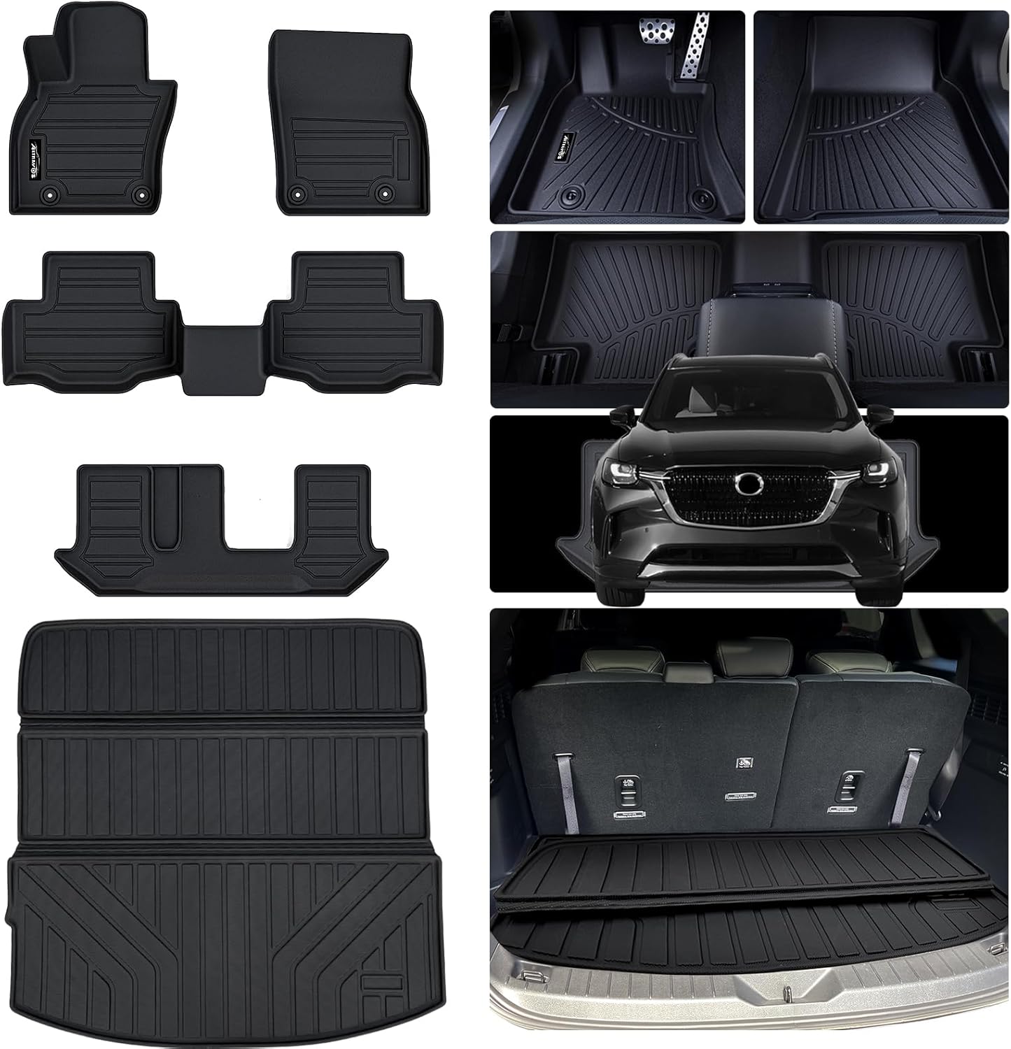 Custom Fit Floor Mats for 2024 2025 Mazda CX-90 PHEV 8 Seats