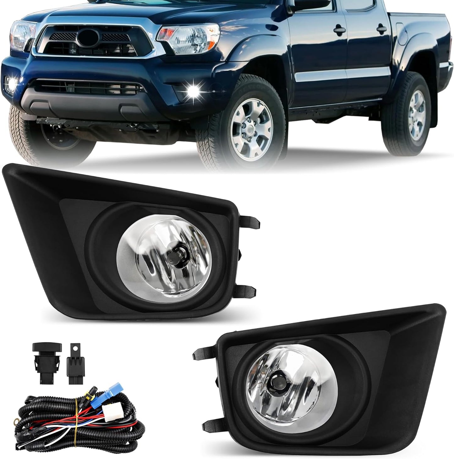 Fog Lights Assembly for Toyota Tacoma 2012-2015 - Easy Install