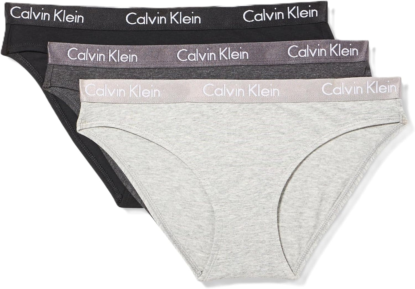 Calvin Klein Womens Motive Cotton Multipack Bikini Panty 3 Pack