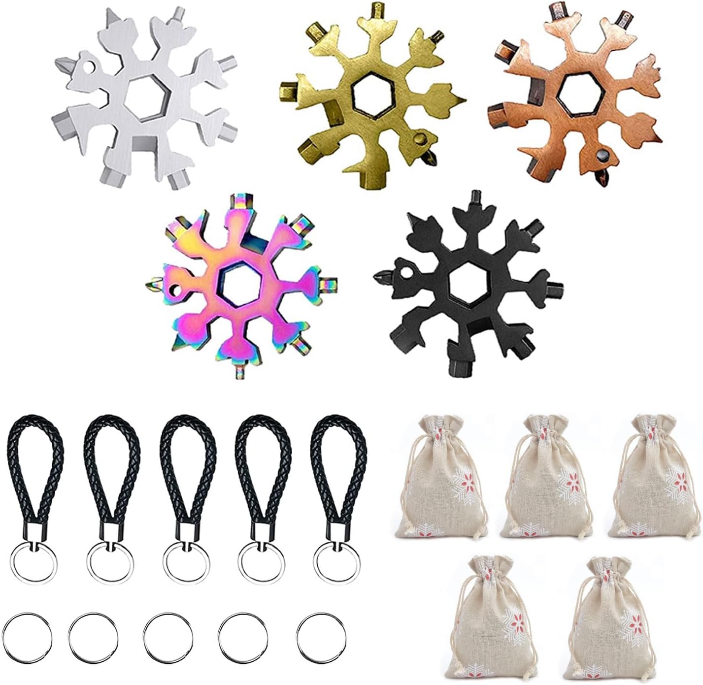 YumSur Snowflake Multitool: 18-in-1 Genius Gift
