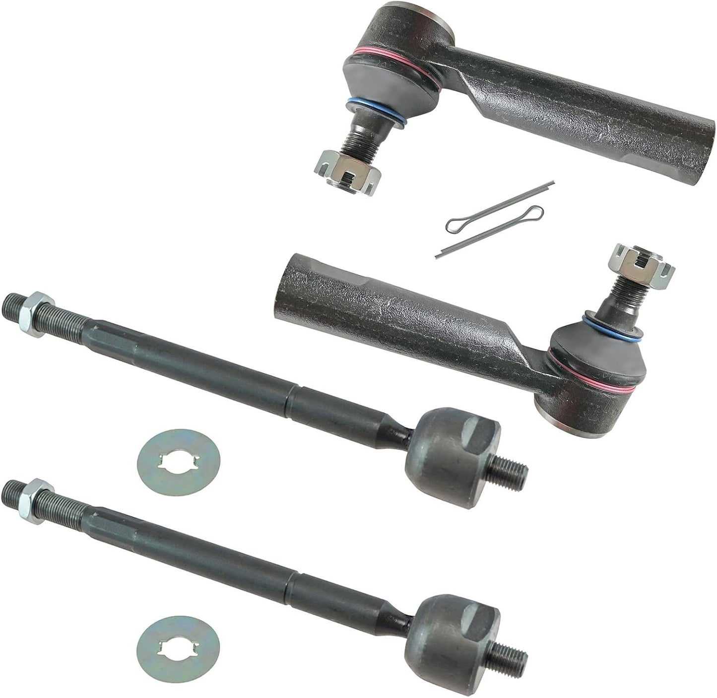 TRQ Front Inner & Outer Tie Rod Set for 2005-2022 Tacoma
