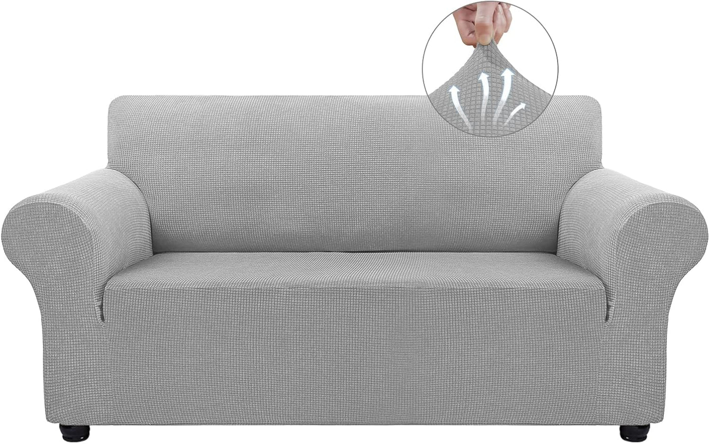 Asnomy Sofa Covers for 2 Cushion Couch Stretch Slipcovers