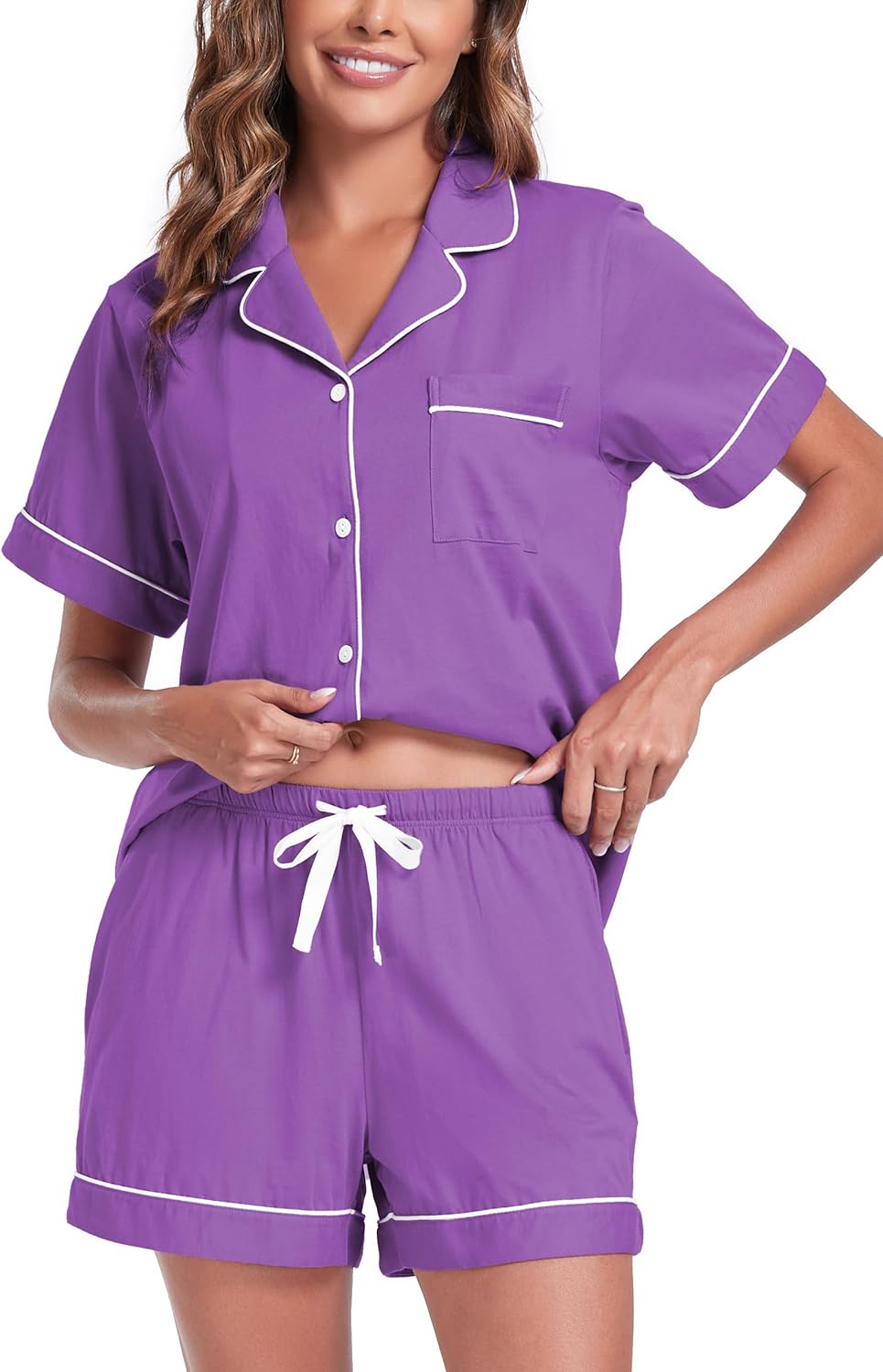 EA'S SECRET Womens Pajamas Set Soft Cotton Summer Sleepwear