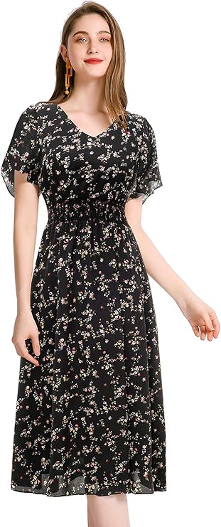 Chiffon Floral Summer Sun Beach Dresses for Women 2023 Review